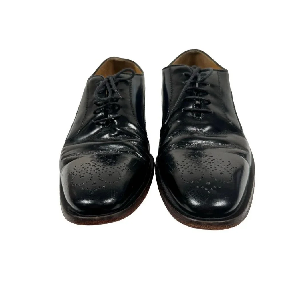 OLIVER SWEENEY Black Blue Sissa Oxford Shoe Men’s‎ Size UK 9 US 10 Made in ITALY